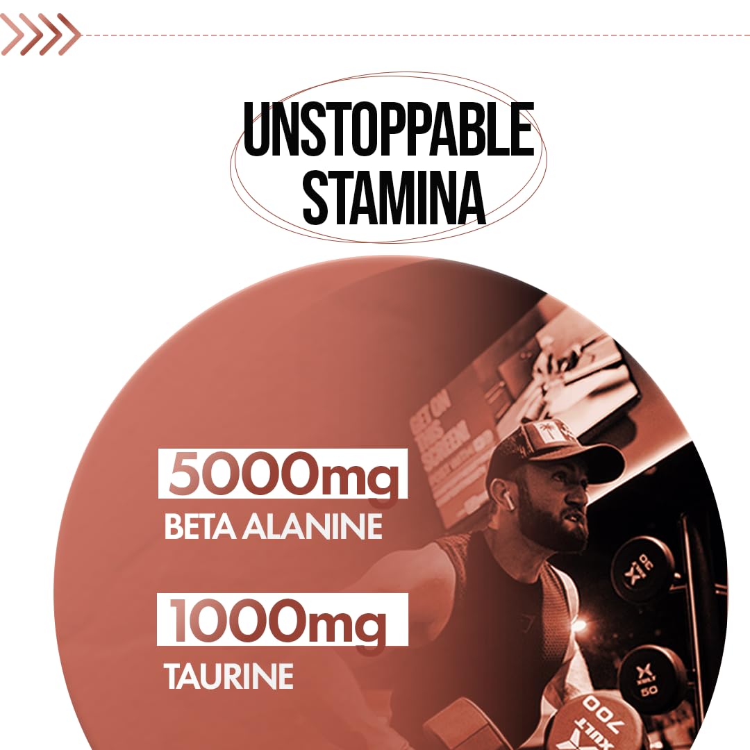Scitron Volcano Extreme Pre-Workout | India's First Pre-Workout with Peak ATP & myHMB| 5g of Beta-Alanine| 400mg Peak ATP| 300mg caffeine| 3g myHMB