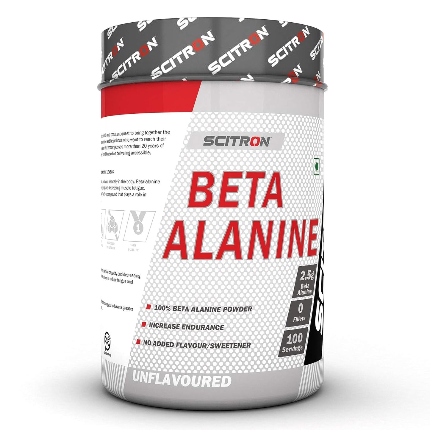 Scitron Beta Alanine  |100 Servings| 2.5g Beta Alanine| 0 Fillers | No Added Sweetner |250g