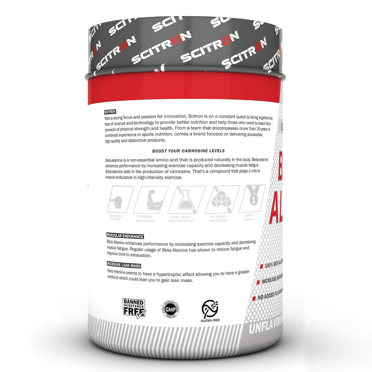 Scitron Beta Alanine  |100 Servings| 2.5g Beta Alanine| 0 Fillers | No Added Sweetner |250g