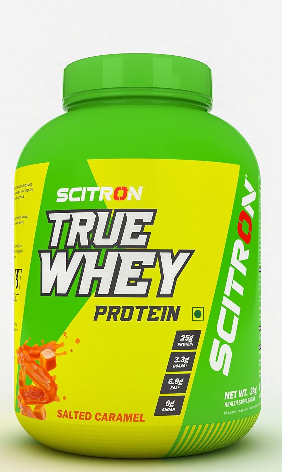Scitron True Whey Protein 25g Protein| 3.3g BCAAs & 6.9g EAA | Stimulate Muscles Growth | Enhance Recovery | 100% Muscle Building Whey Protein| Post Workout| BCAA Amino Profile | Whey Protein Bodybuiding Supplement | 2 Kg