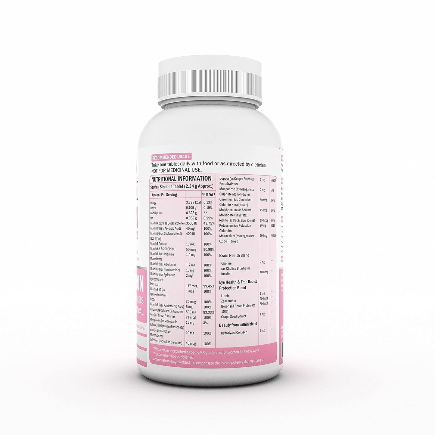 Scitron Multi Women Once Daily Multi-Vitamin Formula | 32 Vitamins & Minerals | Support for Immune | Brain & Eye | 60 Tablets