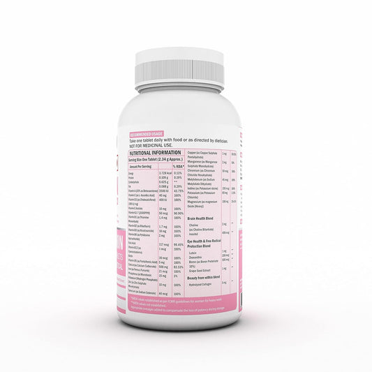 Scitron Multi Women Once Daily Multi-Vitamin Formula | 32 Vitamins & Minerals | Support for Immune | Brain & Eye | 60 Tablets