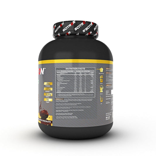 Scitron Super Whey Isolate Protein Powder 2Kg | Double Rich Chocolate |25g Protein| 5.85g BCAAs| 12.52g EAAs | Maximize your muscle-building potential and boost muscle recovery