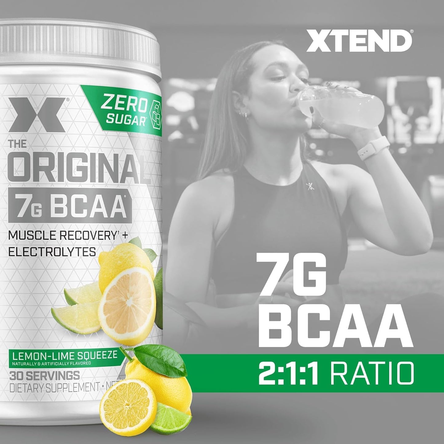 Scivation XTEND Original BCAA Powder 7g BCAA and 2.5g L-Glutamine| Sugar Free Post Workout Muscle Recovery Drink with Amino Acids for Men & Women