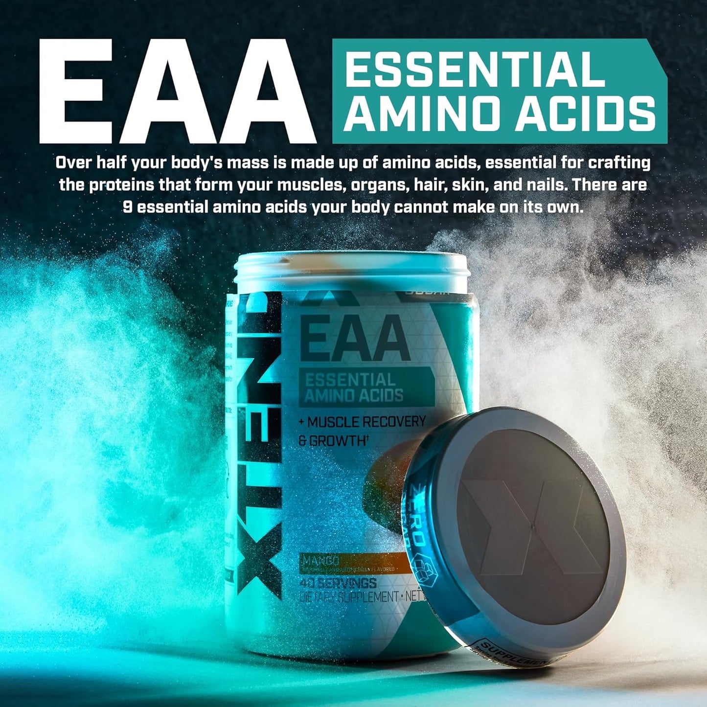 Scivation Xtend EAA Essential Amino Acids |Zero Sugar| Muscle Recovery and Growth