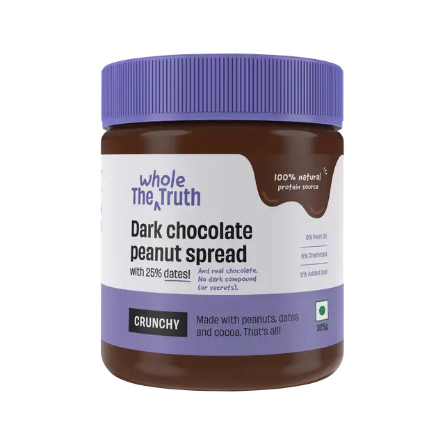 The Whole Truth |Peanut Spread| No Refined Sugar | No Artificial Sweeteners | Gluten Free | No Preservatives | 100% Natural Protein Source