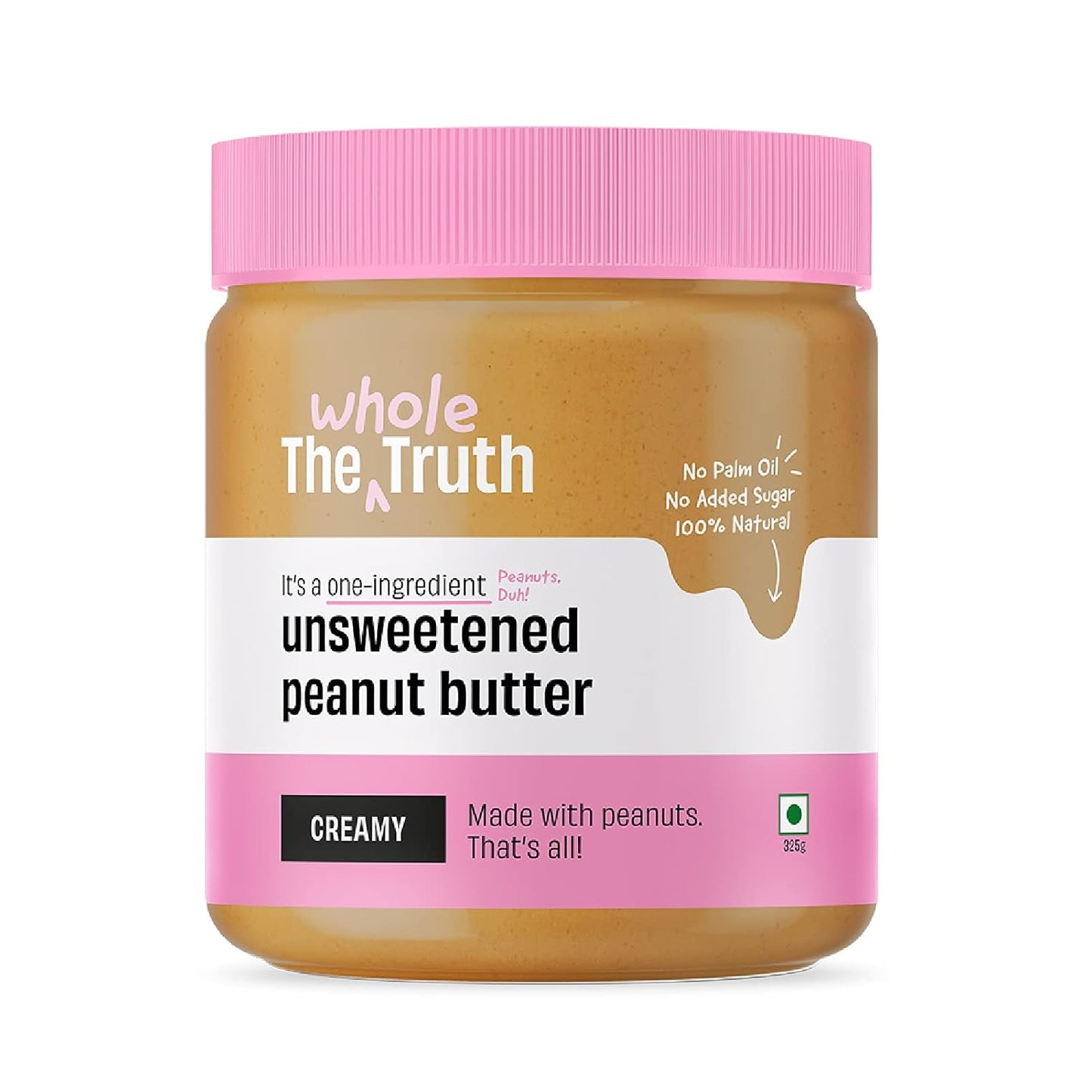 The Whole Truth |Peanut Spread| No Refined Sugar | No Artificial Sweeteners | Gluten Free | No Preservatives | 100% Natural Protein Source