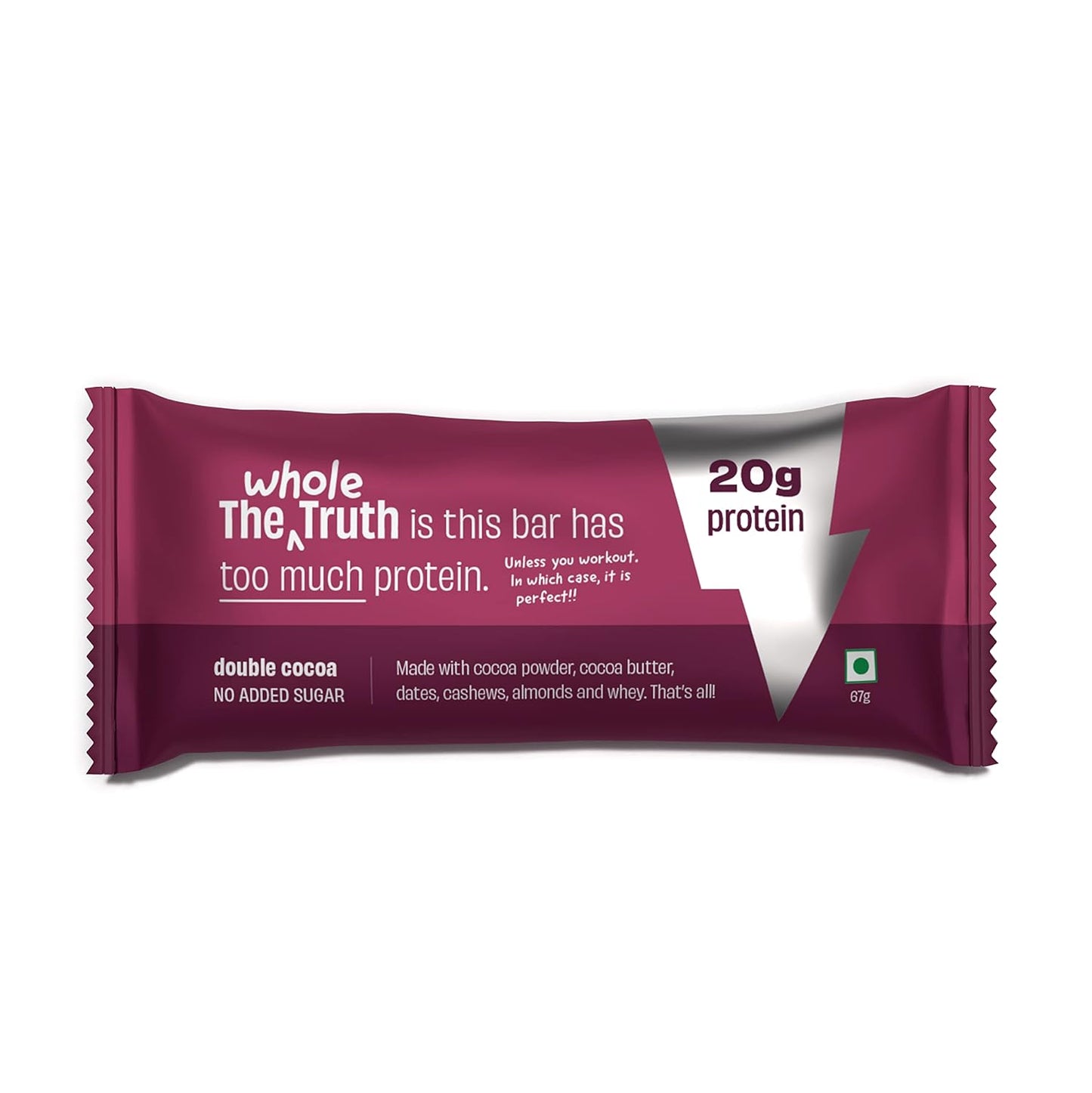 The Whole Truth | High Protein 20g Protein Bar |No Added Sugar | No Preservatives | No Artificial Flavours | All Natural