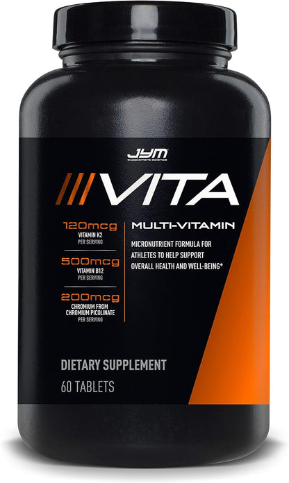 JYM Supplement Science Vita JYM Sports | Multivitamin & Mineral Support| Vitamin A, C, B6, B12, E, K| Boron| Biotin| Potassium