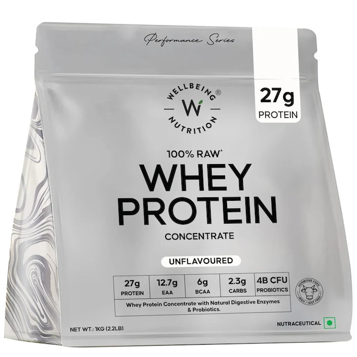 Wellbeing Nutrition Clean Whey Protein Isolate & Concentrate| Clinically Proven Velositol 2x Muscle Protein Synthesis| 4B CFU Probiotics & Digestive Enzymes| Easy to Digest