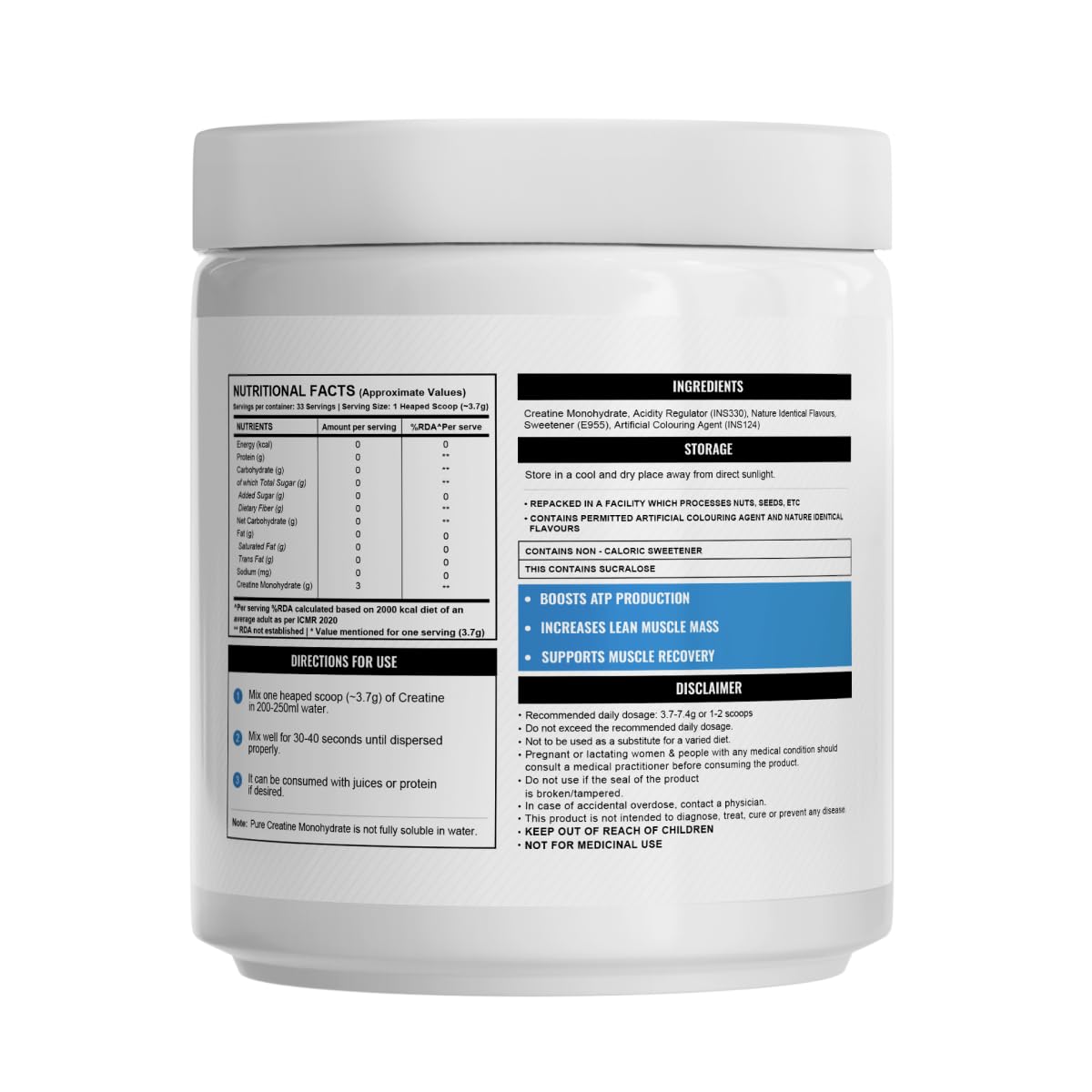 Wellcore Pure Micronised Creatine Powder | For Enhanced Muscle Strength With Rapid Absorption | Creatine Monohydrate