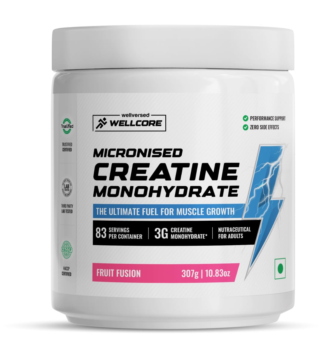 Wellcore Pure Micronised Creatine Powder | For Enhanced Muscle Strength With Rapid Absorption | Creatine Monohydrate