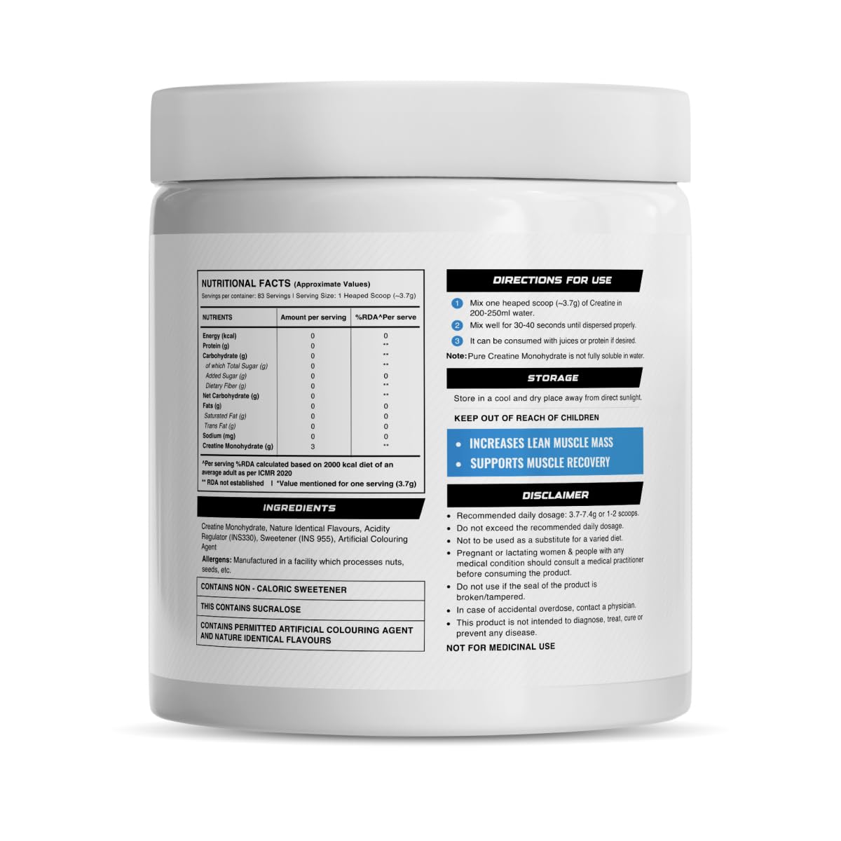 Wellcore Pure Micronised Creatine Powder | For Enhanced Muscle Strength With Rapid Absorption | Creatine Monohydrate