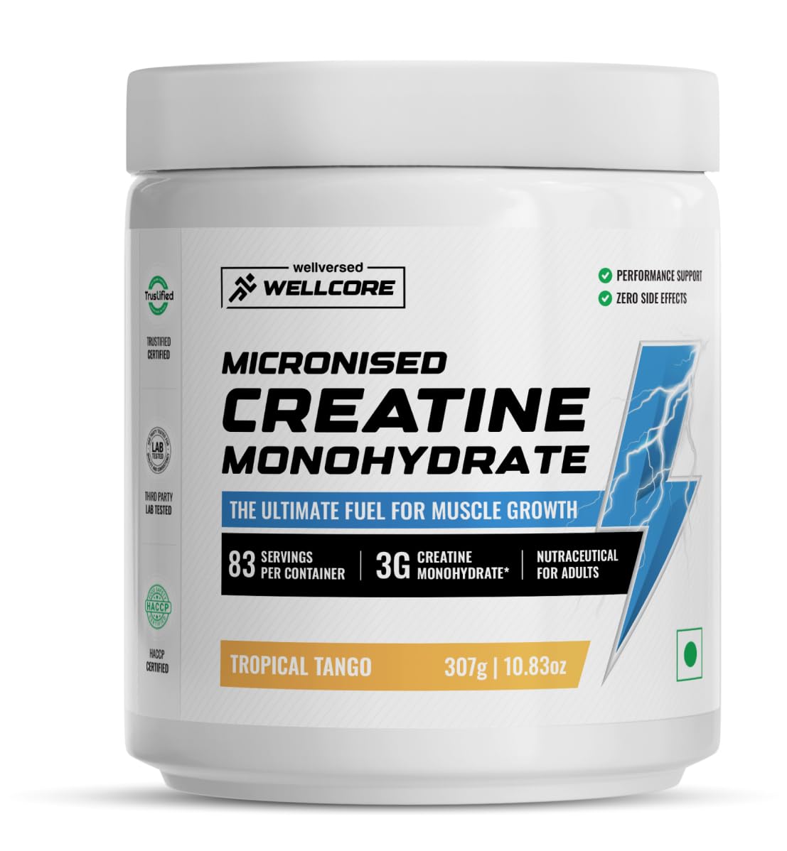 Wellcore Pure Micronised Creatine Powder | For Enhanced Muscle Strength With Rapid Absorption | Creatine Monohydrate