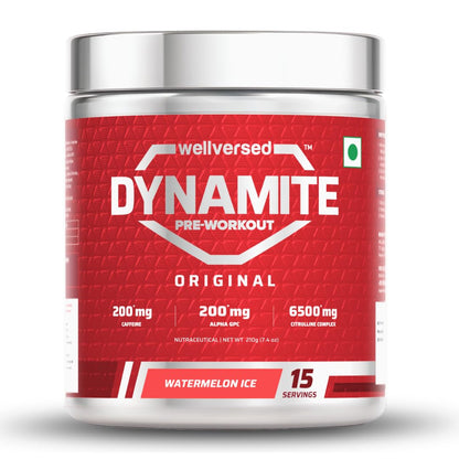 Wellcore - Wellversed Dynamite Pre Workout For Men | For Focus & Energy Boost With 6500mg Citrulline Complex