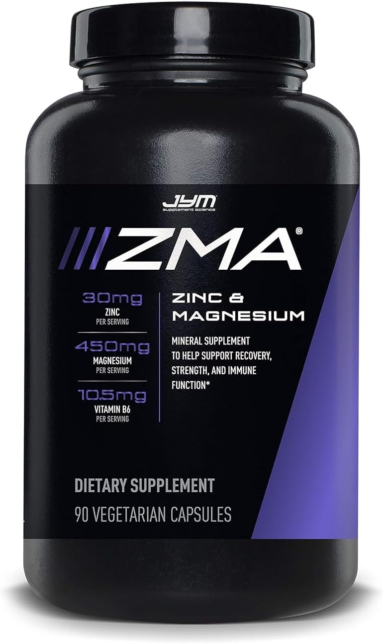 ZMA JYM | Zinc & Magnesium Supplement and Vitamin B6| YM Supplement Science