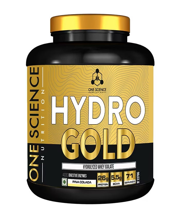 One Science Nutrition (OSN) HYDRO GOLD Protein Powder | 5lbs | Hydrolyzed Whey for easy digestion | highly-refined and low-calorie protein | 26g Isolate Protein | 5.5g BCAA