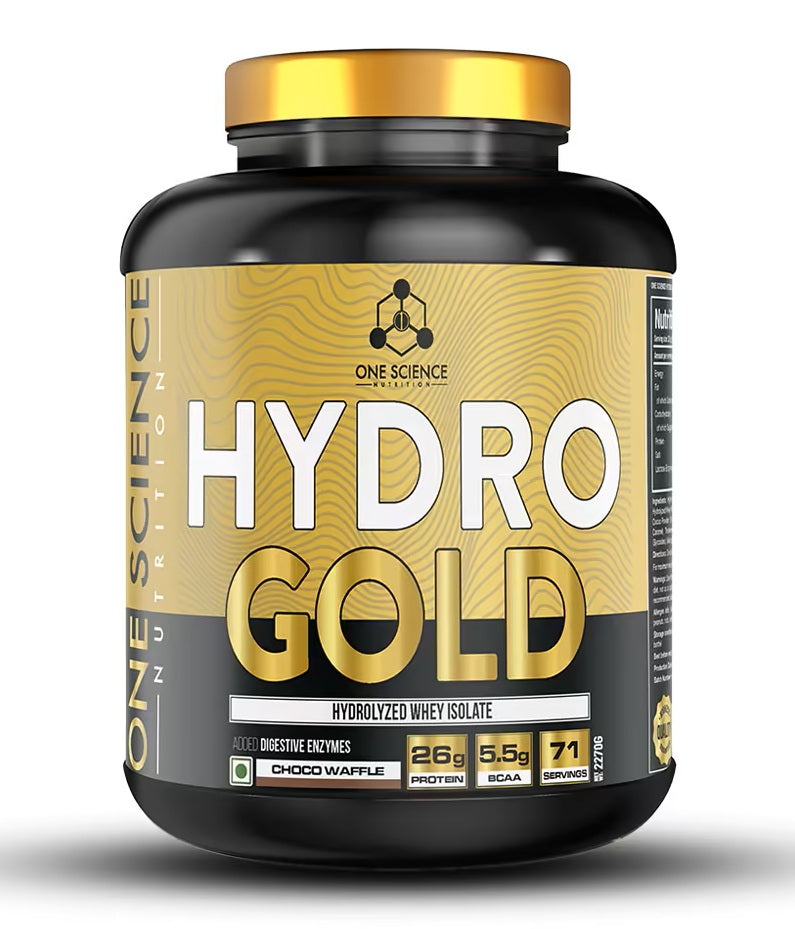 One Science Nutrition (OSN) HYDRO GOLD Protein Powder | 5lbs | Hydrolyzed Whey for easy digestion | highly-refined and low-calorie protein | 26g Isolate Protein | 5.5g BCAA