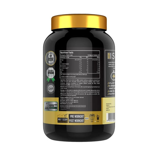 One Science Nutrition (OSN) 100% Iso Gold Whey Protein 2lbs [Grass Fed Whey]| 27g Protein| 5.3g Glutamine| 6.4g BCAA