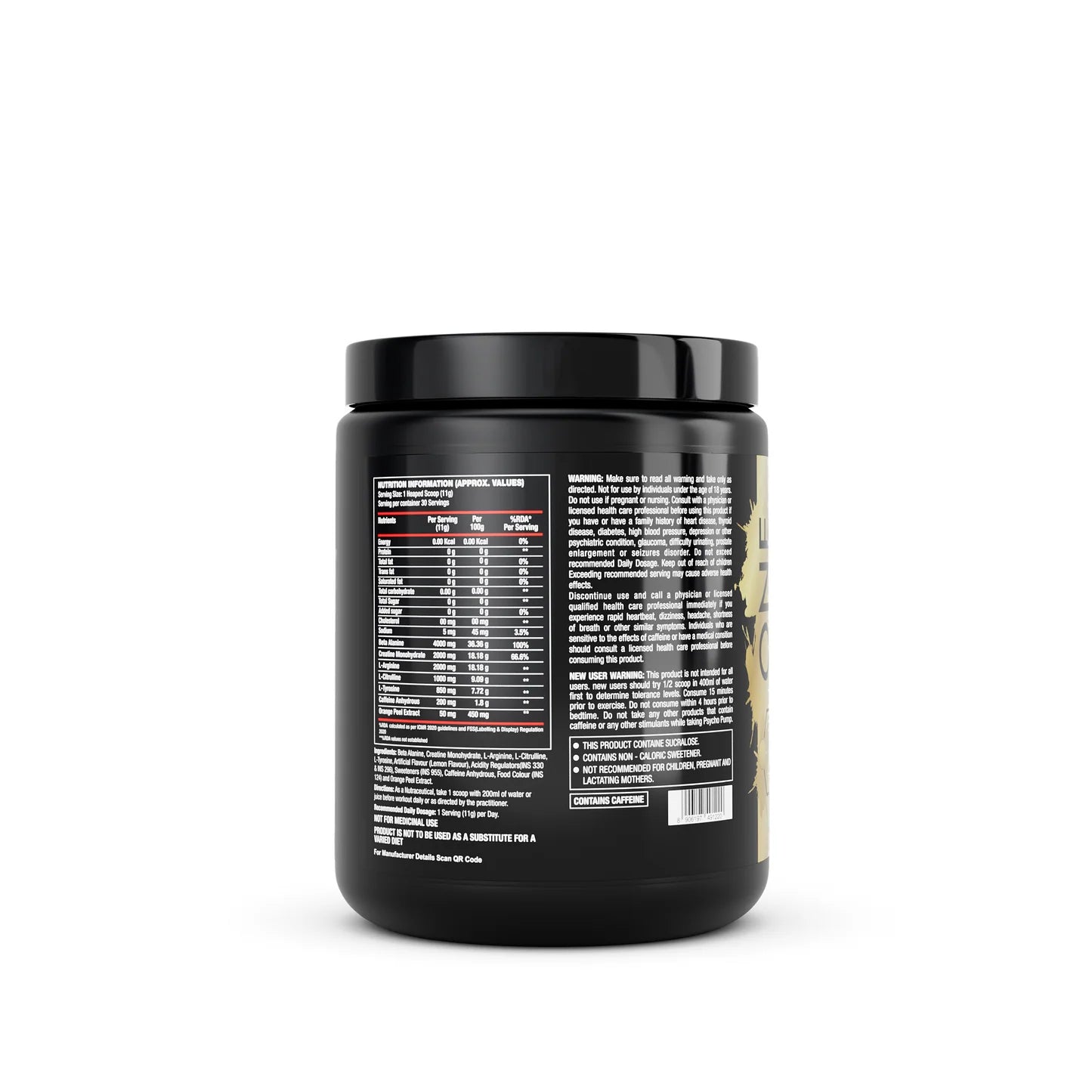 ONE SCIENCE NUTRITION (OSN) Essential Series Psycho Pump (Pre-Workout) | 30 Servings (330Gm) - Powder