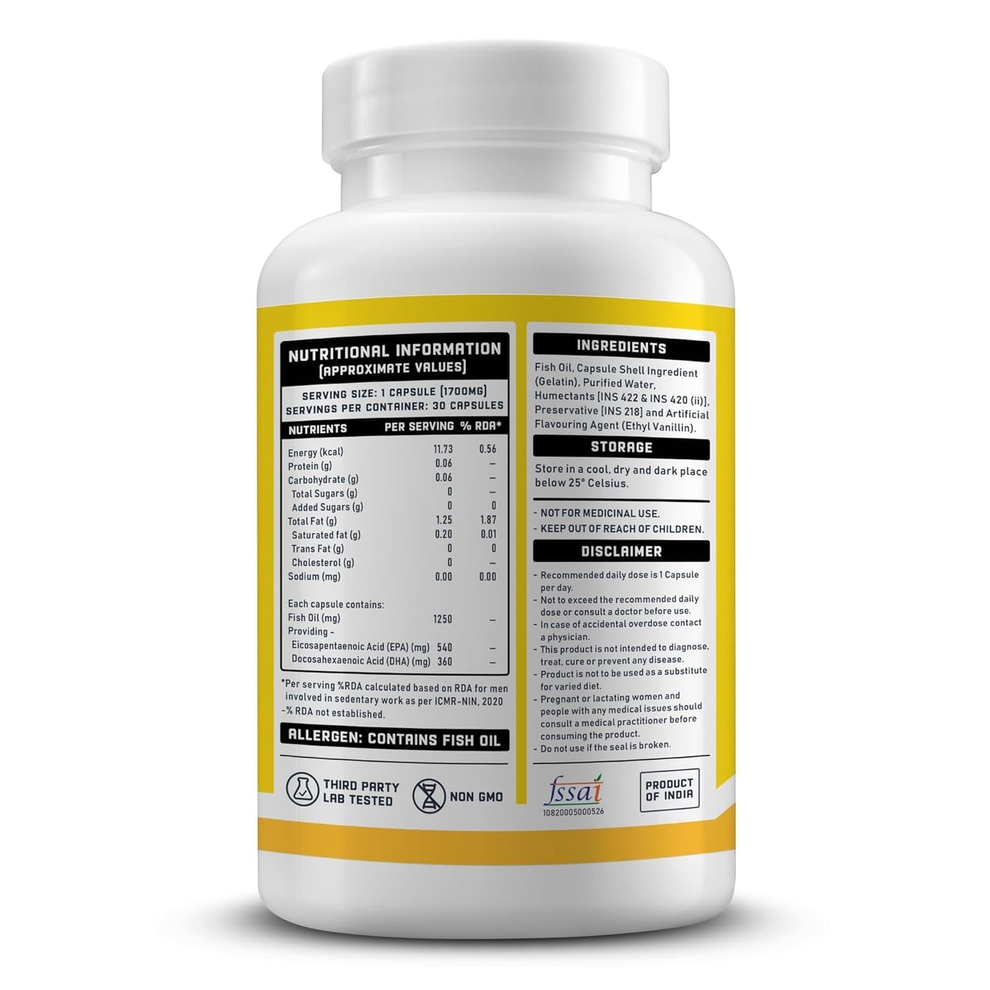 Wellcore Wellversed YouWeFit Triple Strength Omega 3 Fish Oil |With 540mg EPA & 360mg DHA To Support Faster Muscle Growth | Omega-3 Supplement 1250mg