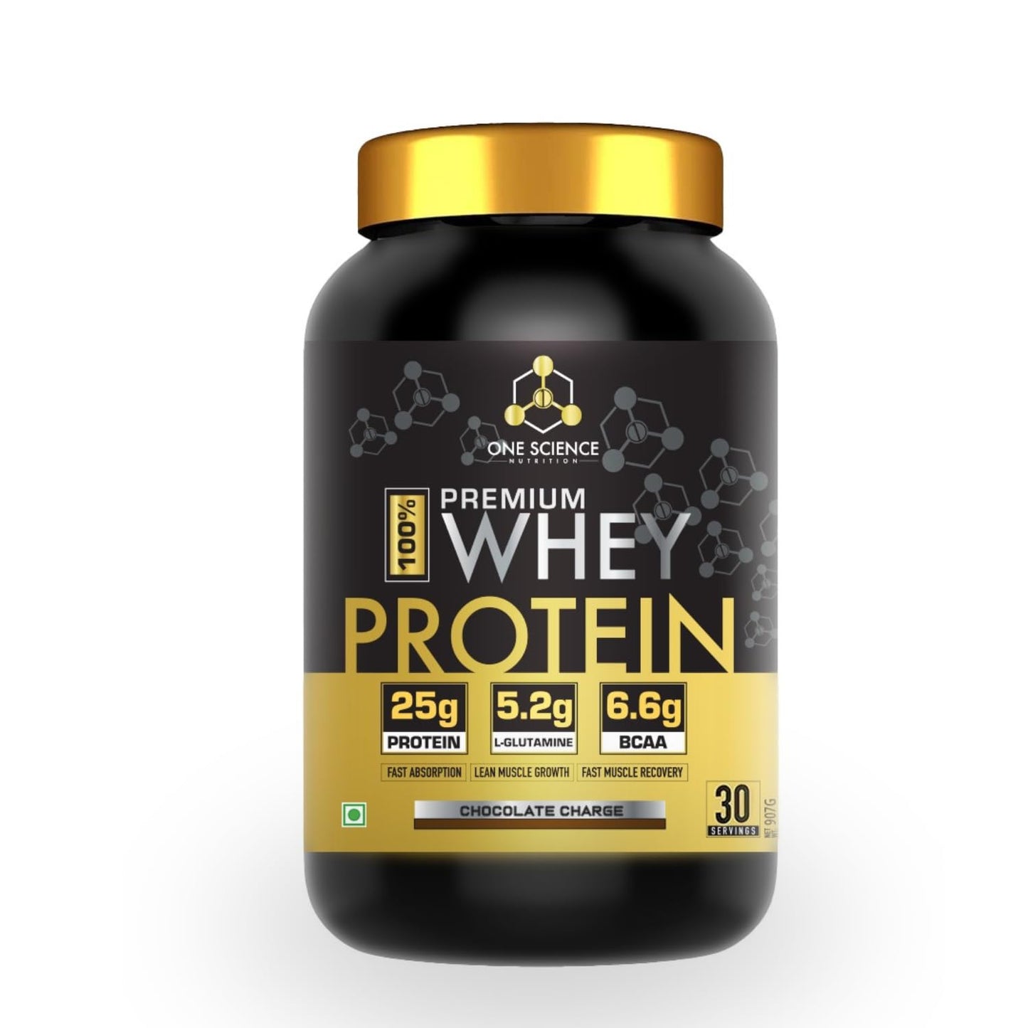 One Science Nutrition (OSN) Premium Whey Protein [Grass Fed Whey] | 25g Protein | 6.6g BCAA | 5.2 gms L-Glutamine | Refuels & Repairs Muscles