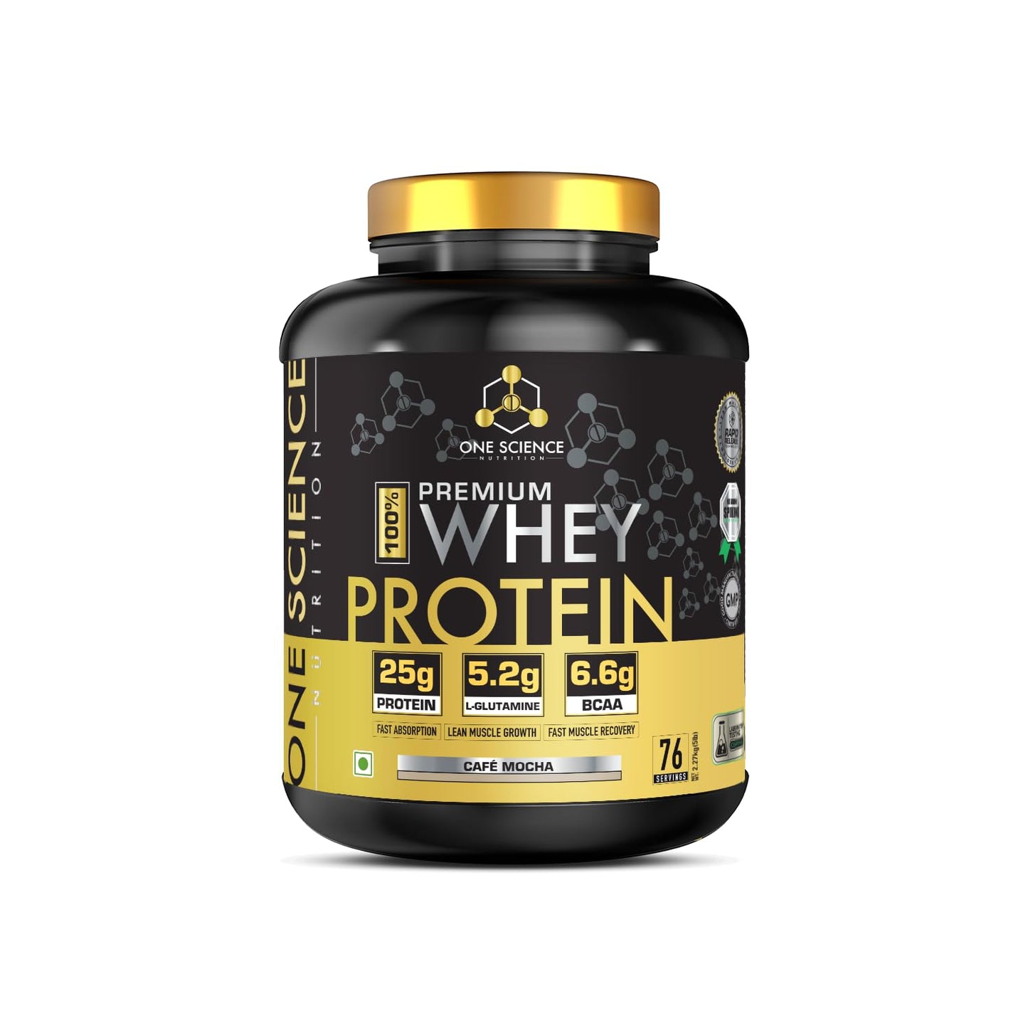 One Science Nutrition (OSN) Premium Whey Protein [Grass Fed Whey] | 25g Protein | 6.6g BCAA | 5.2 gms L-Glutamine | Refuels & Repairs Muscles